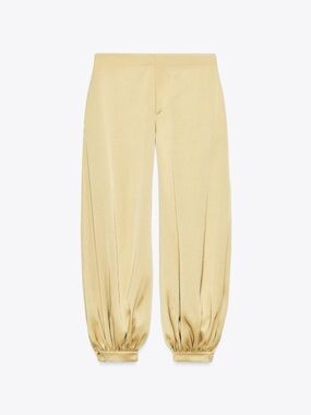 ZARA Golden Satin Effect Balloon Pants. M NWT